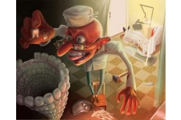 Картина маслом "tower dentist" 510х410 мм. - 735,00 грн.